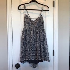 Olivaceous patter babydoll dress